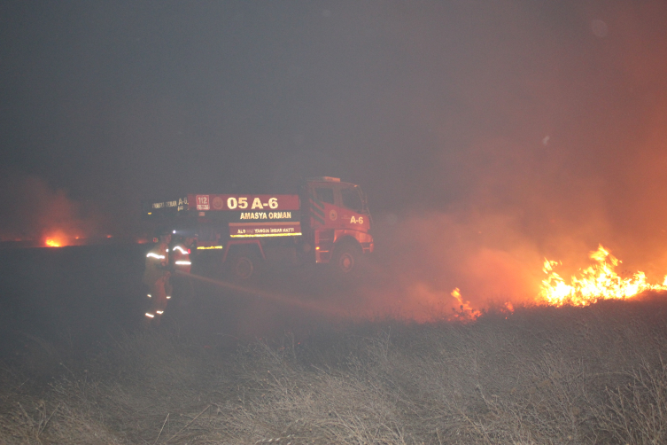 Amasya'da mera yangını