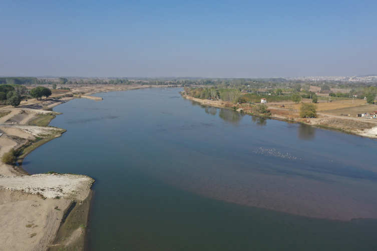 Meriç ve Tunca nehirlerinin debisi dip seviyede