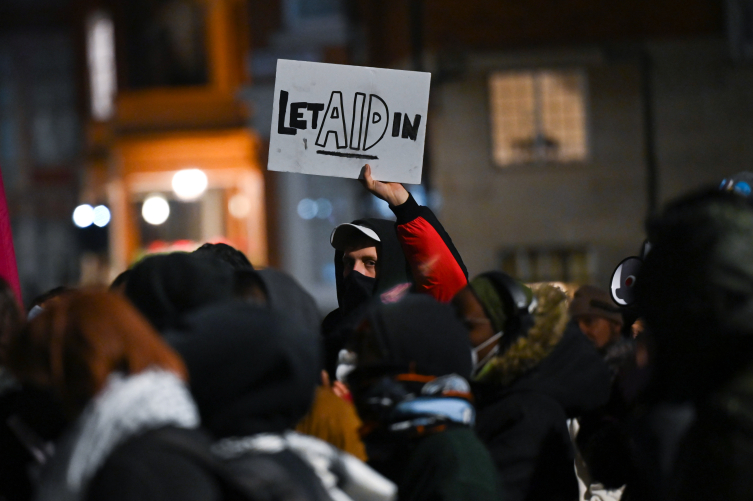 Londra'da Filistin'e destek gösterisi