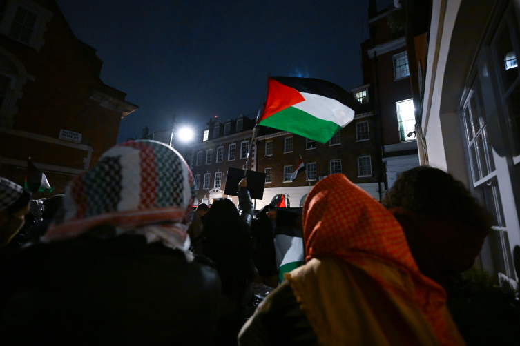 Londra'da Filistin'e destek gösterisi