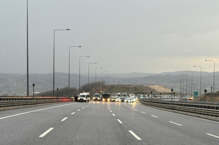 Kuzey Marmara Otoyolu'nda tır sürücüsü rehin alındı