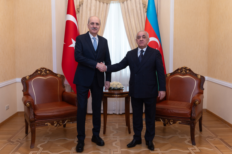 TBMM Başkanı Kurtulmuş Azerbaycan Başbakanı Asadov ile görüştü
