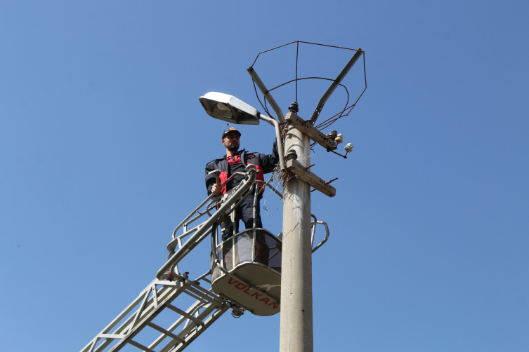 Sivas'ta hayvansever mahalle leylekler için yuva yaptı