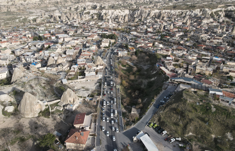 Bayram tatili nedeniyle Kapadokya'da yerli turist yoğunluğu