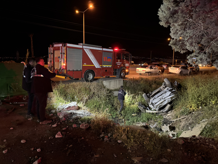 Kahramanmaraş'ta otomobil takla attı: 1 ölü, 1 yaralı