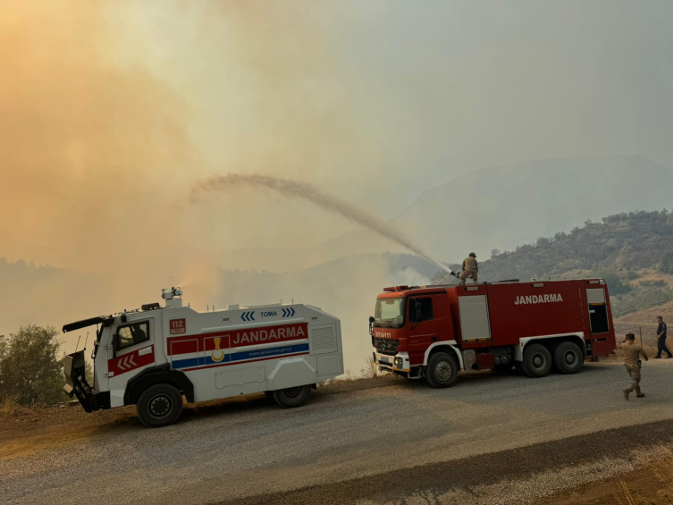 Alanya'daki yangına havadan ve karadan müdahale sürüyor