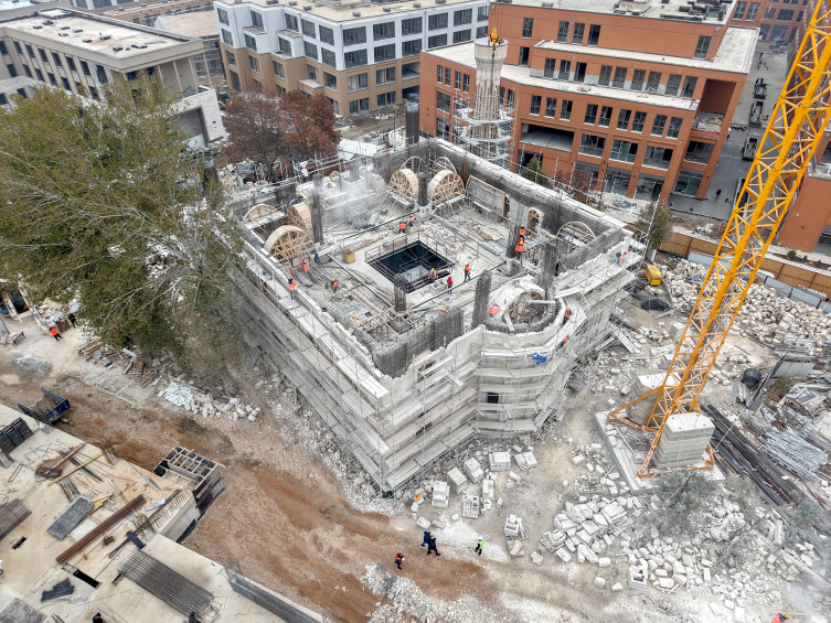 Malatya'da depremde yıkılan cami güçlendirilmiş yapısıyla yeniden yükseliyor