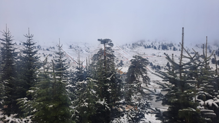 Bolu’da kar yağışı