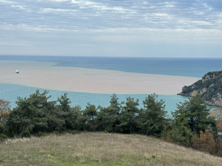 Bartın'da denizin rengi değişti