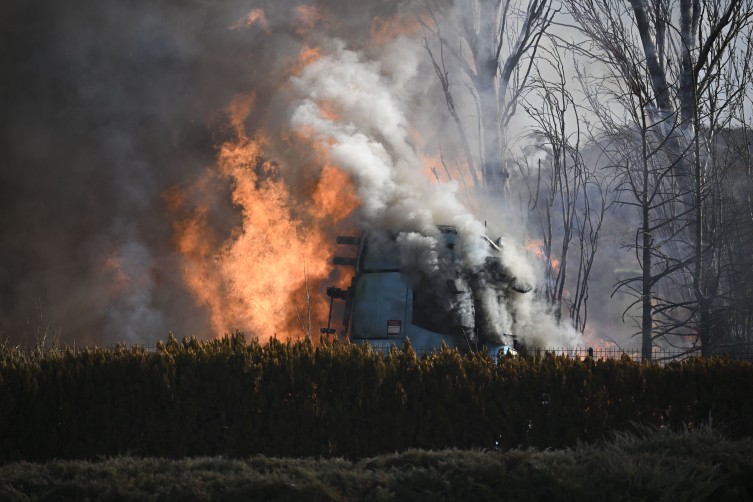 Ankara’da Emniyete ait otoparkta çıkan yangın söndürüldü