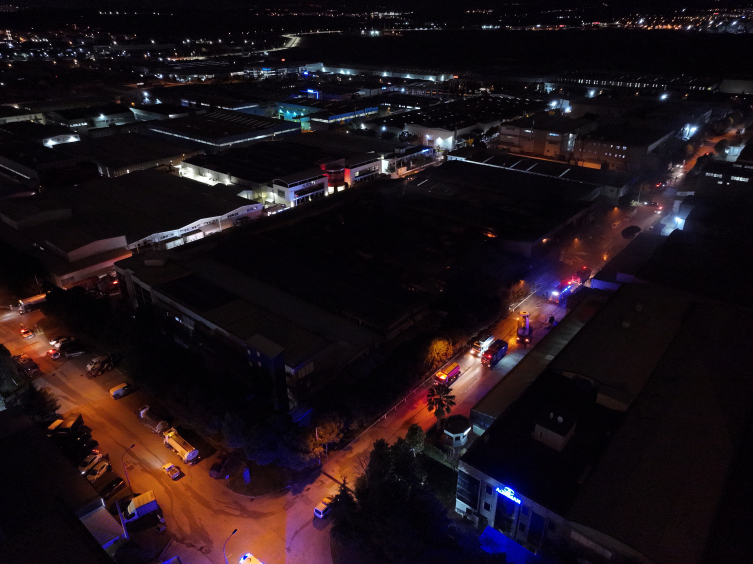 Bursa'da kimyasal yüzey kaplama fabrikasında yangın