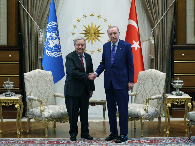 Cumhurbaşkanı Erdoğan, BM Genel Sekreteri Guterres'i kabul etti