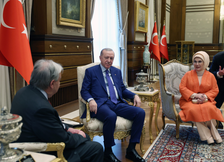 Cumhurbaşkanı Erdoğan, BM Genel Sekreteri Guterres'i kabul etti