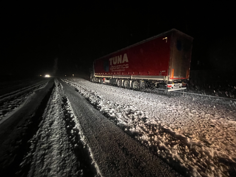 Kars'ta baharda yağan kar kenti beyaza bürüdü