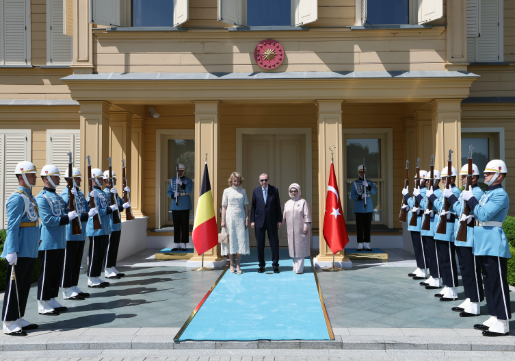 Cumhurbaşkanı Erdoğan, Belçika Kraliçesi Mathilde'yi kabul etti