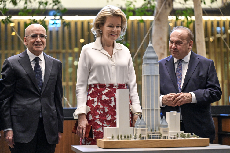 Belçika Kraliçesi Mathilde, TCMB İstanbul Finans Merkezi Yerleşkesi'ni ziyaret etti