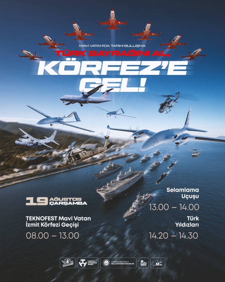TEKNOFEST Mavi Vatan öncesi İzmit Körfezi'nde gövde gösterisi