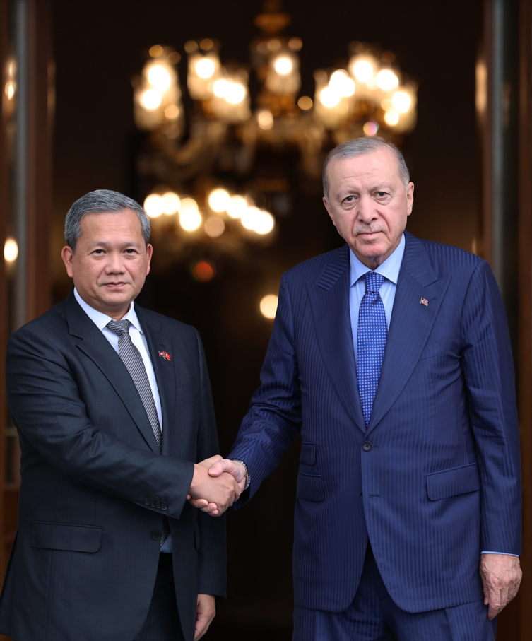 Cumhurbaşkanı Erdoğan, Kamboçya Başbakanı Manet'i kabul etti