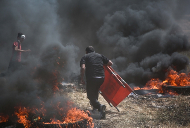 Gazze'deki saldırılar havadan görüntülendi