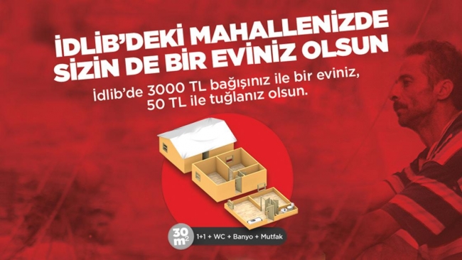 Acil Konaklama Evleri, bombardımandan kaçan İdlibli sivillerin imdadına yetişecek