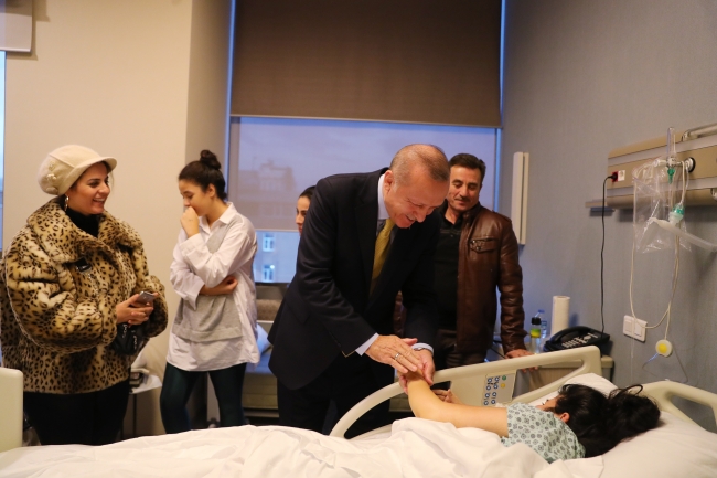 Cumhurbaşkanı Erdoğan hasta ziyaretlerinde bulundu