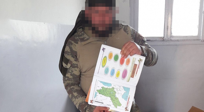 Öldürülen YPG/PKK'lı teröristin yeleğinden PKK elebaşı Öcalan'ın arması çıktı