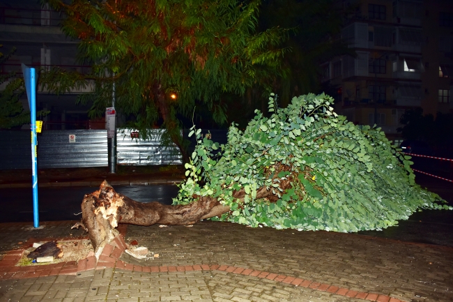 Alanya'da sağanak ve fırtına hayatı olumsuz etkiledi