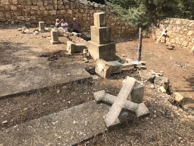 Kudüs'te Hristiyan mezarlığına saldırı düzenlendi