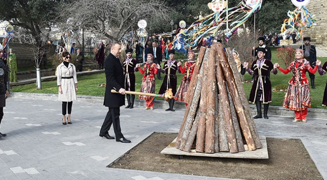 Azerbaycan Cumhurbaşkanı Aliyev, Nevruz kutlamalarına katıldı