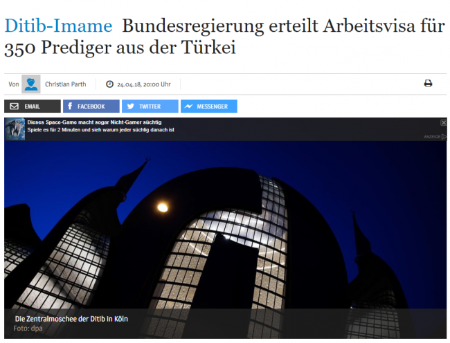 "Alman hükümeti Türkiye'den 350 imamın gelmesine onay verdi"