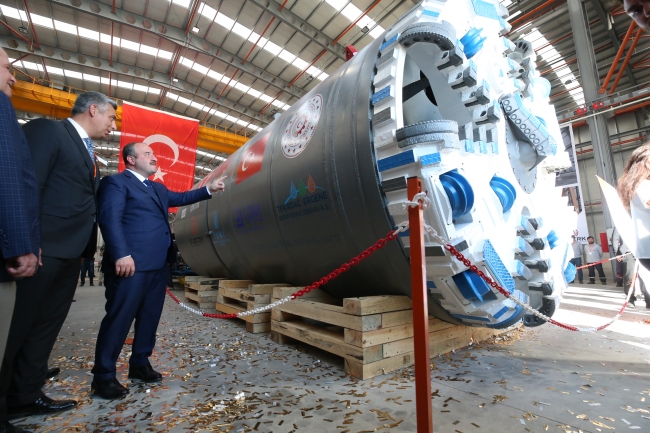 Yerli tünel açma makinesi 18 Eylül 2019'da üretim bandından indirildi / Fotoğraf: AA