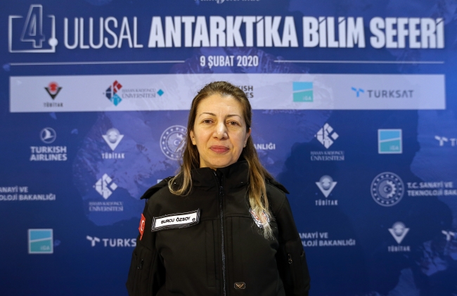 TÜBİTAK MAM Kutup Araştırmaları Enstitüsü Müdürü, 4. Ulusal Antarktika Bilim Seferi Koordinatörü Doç. Dr. Burcu Özsoy   Fotoğraf: AA