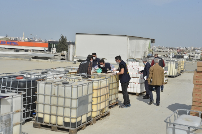 2 milyon lira değerinde sahte dezenfektan ele geçirildi