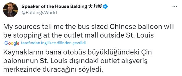 ABD'li halktan "Çin balonu" eleştirisi