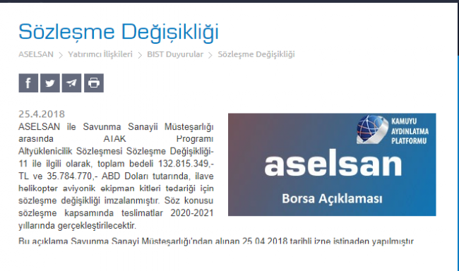 ASELSAN milyonlarca liralık ek sipariş aldı