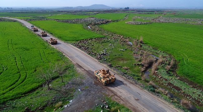 TSK'nın araç sevkiyatı drone ile görüntülendi