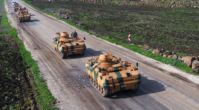 TSK'nın araç sevkiyatı drone ile görüntülendi