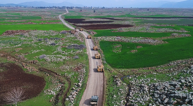 TSK'nın araç sevkiyatı drone ile görüntülendi