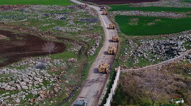 TSK'nın araç sevkiyatı drone ile görüntülendi
