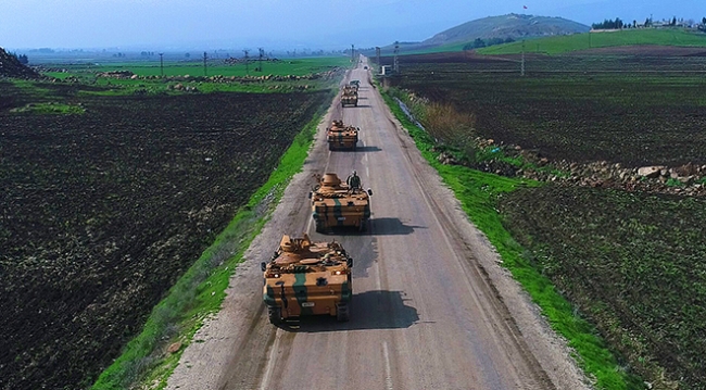 TSK'nın araç sevkiyatı drone ile görüntülendi