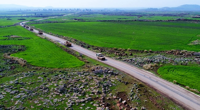 TSK'nın araç sevkiyatı drone ile görüntülendi