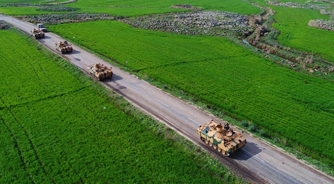 TSK'nın araç sevkiyatı drone ile görüntülendi