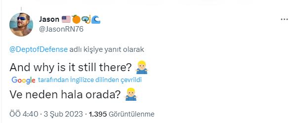ABD'li halktan "Çin balonu" eleştirisi
