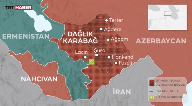 Azerbaycan topraklarının yüzde 20'si Ermenistan'ın işgali altında