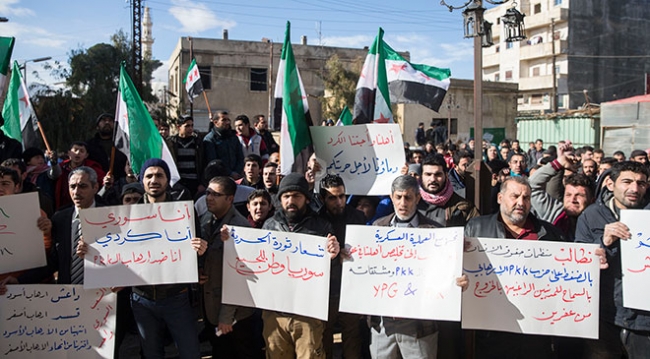 Suriyelilerden Afrin operasyonuna destek