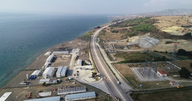 1915 Çanakkale Köprüsü'ndeki çalışmalar havadan görüntülendi