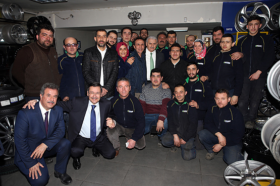 Başbakan Yıldırım'dan sanayi esnafına itfaiye müjdesi