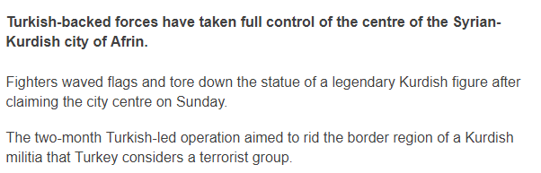 Dünya basınının gözü Afrin zaferinde
