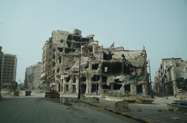 Hafter milislerinin ele geçirdiği Bingazi kenti. Yıl 2019. Fotoğraf: Getty