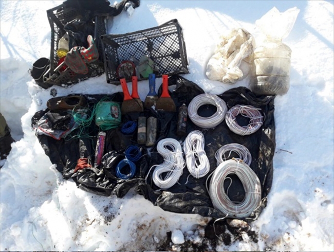 Bitlis'te PKK'ya ait mühimmat ele geçirildi